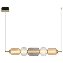 Brass Torso Vertical 5 Light LED Pendant